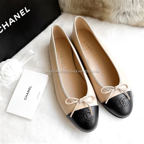 chanel ballerinas flat|chanel flats beige and black.